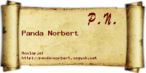 Panda Norbert névjegykártya